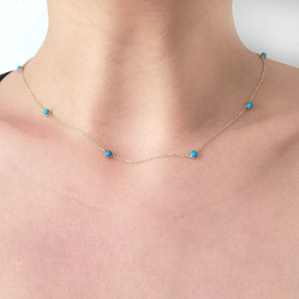 Turquoise Station Necklace